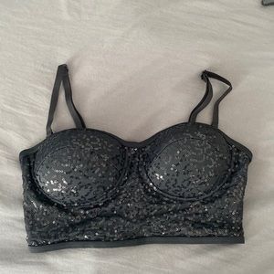 black sequin costume top // Size: Petite Adult